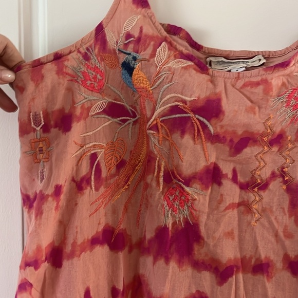 JOHNNY WAS WORKSHOP size small tie die embroidered dress - Picture 3 of 6